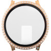 Volte-Tel Tempered Glass Samsung Watch 7 40mm 1.3'' 9H 0.30mm Pc Edge Cover With Strass 3D Full Glue Full Cover GOLD