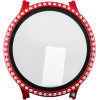 Volte-Tel Tempered Glass Samsung Watch 7 40mm 1.3'' 9H 0.30mm Pc Edge Cover With Strass 3D Full Glue Full Cover RED