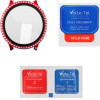 Volte-Tel Tempered Glass Samsung Watch 7 40mm 1.3'' 9H 0.30mm Pc Edge Cover With Strass 3D Full Glue Full Cover RED