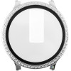 Volte-Tel Tempered Glass Samsung Watch 7 40mm 1.3'' 9H 0.30mm Pc Edge Cover With Strass 3D Full Glue Full Cover SILVER