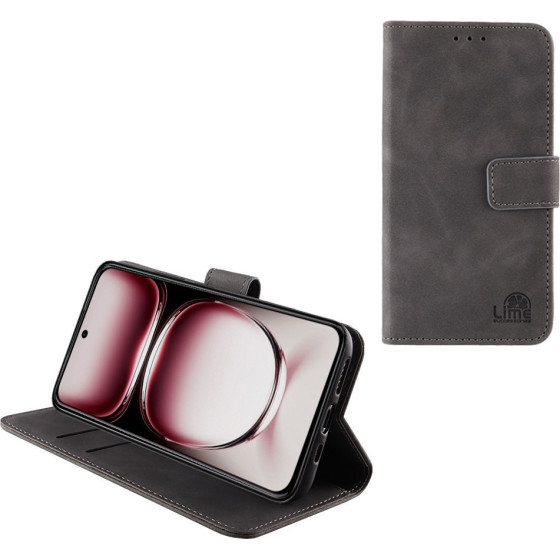 Lime Successories Lime ���� Oppo RENO12 Pro 5G CPH2629 6.7'' Essential Magnet Book Stand Clip GREY