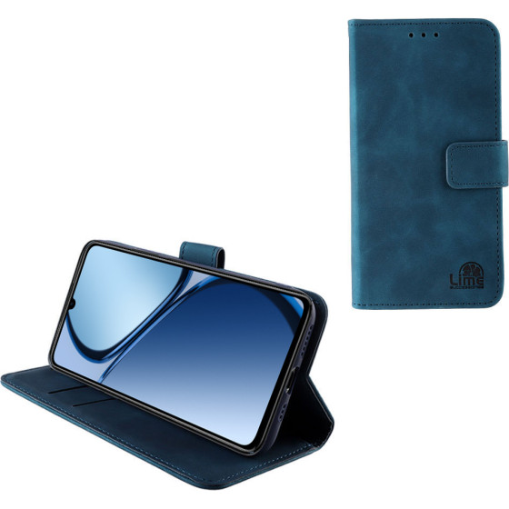 Lime Successories Lime ���� Realme C63 4G 6.74'' Essential Magnet Book Stand Clip Dark BLUE