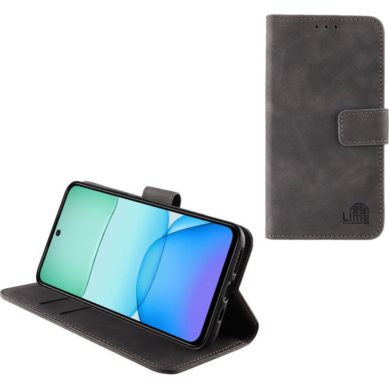 Lime Successories Lime ���� Xiaomi Redmi 13/ Poco M6 4G 6,79'' Essential Magnet Book Stand Clip GREY