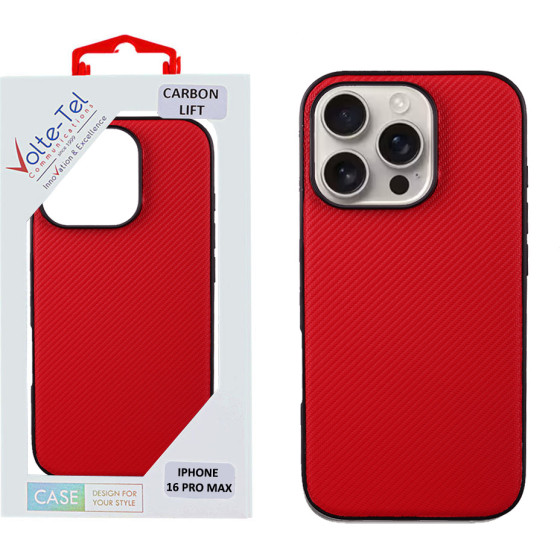 Volte-Tel ���� Iphone 16 Pro Max 6.9'' Carbon Lift Camera Guard RED