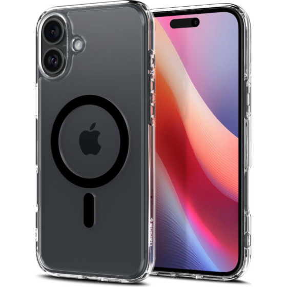 Spigen Ultra Hybrid Combatible With Magsafe Iphone 16 Plus Black Backcover - (ACS08076)