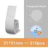 NIIMBOT Thermal Label Paper 31*31-210 Transparent Round - (A2G88918601)