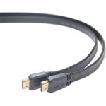 Cablexpert High Speed Hdmi Flat Cable With Ethernet 1,8M Black - (CC-HDMI4F-6)