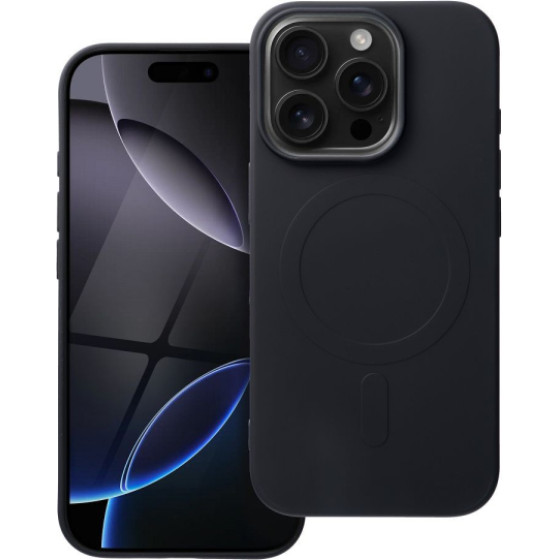 Is Tpu Silicone Mag Iphone 16 Pro (Big HOLE) Black Backcover - (SILMAGIP16PRB)