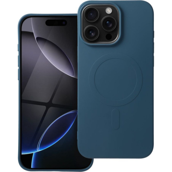 Is Tpu Silicone Mag Iphone 16 Pro (Big HOLE) Blue Backcover - (SILMAGIP16PRBL)