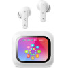 Ksix Bluetooth Tws Vision Tft Display Earbuds Enc & Anc White - (BTW03B)
