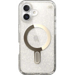 Speck Iphone 16 Case (150694-9221) Presidio Lux + Clicklock (CLEAR/Gold GLITTER)