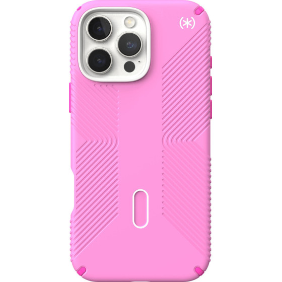 Speck Iphone 16 Pro Max Case (150725-3249) Presidio Pro Grip + Clicklock ( True PINK/Shocking PINK)