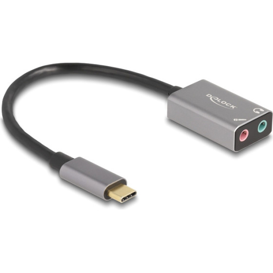DeLock ��������� ����� ���� 2x 3.5mm, USB-C �������, ���� - (67071)