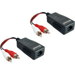 Folksafe Audio Extender ���� �������� RJ45, Rca �� RCA, ��� 1000m - (FS-2001AA)