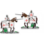 ALBAINOX ������� TOLE10 Brown horse. White Templar Knight. Spear 8cm, 39545