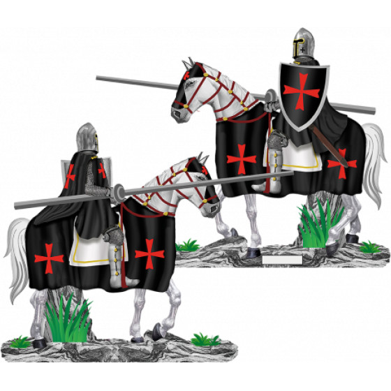 ALBAINOX ������� TOLE10 White horse. Black Templar With spear. 8cm, 39546