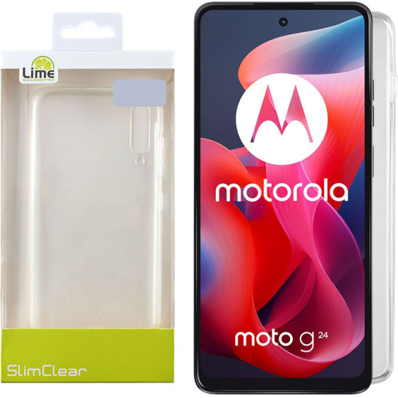 Lime Successories Lime ���� Motorola Moto G24 Power XT2425-4 6,56'' Slimclear Tpu Full Camera Protection �������