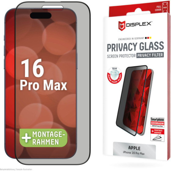Displex Real Glass 3D Iphone 16 Pro Max Privacy With Applicator - (02000)