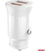 AMiO ��������� �������� 12/24V �� 2 ����� 2xUsb 10.5W 5V/2.1A ������ - 1 ���. - (03872)