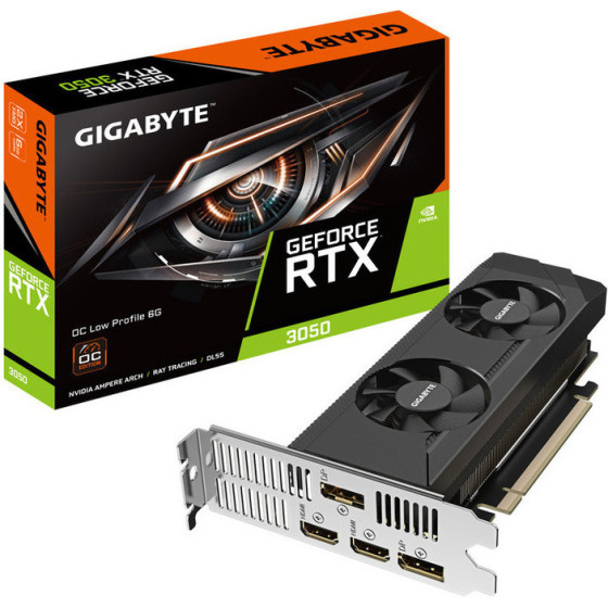 Gigabyte Vga GV-N3050OC-6GL,, 6GB, GDDR6, Low Profile - (GV-N3050OC-6GL)