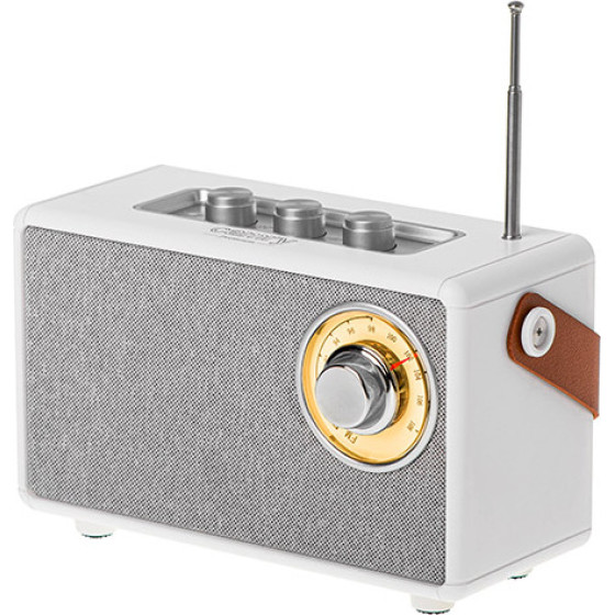 Camry Bluetooth Speaker With Fm Radio White - (CR1902W)