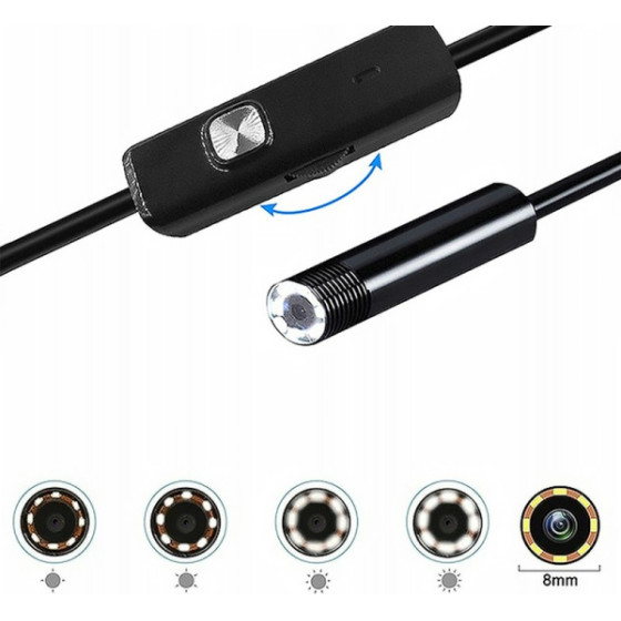 Endoscope 8mm Lens 8/7/5.5mm Type C / Micro Usb Camera 2m - (LXM253)