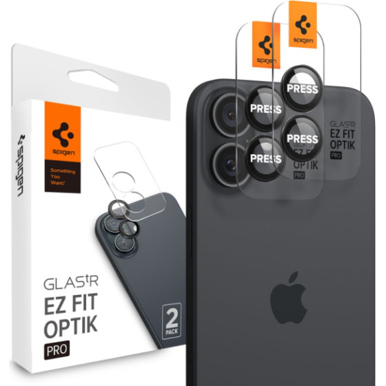 Is Spigen Optik Ez Fit Tempered Glass For Camera Lens Protector Iphone 16 / 16 Plus 2pCs - (AGL07921)