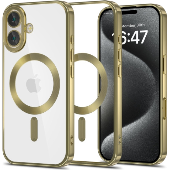 Tech-Protect Magflex Case Iphone 16 Satin Gold Backcover - (TPMFIP15SAG)