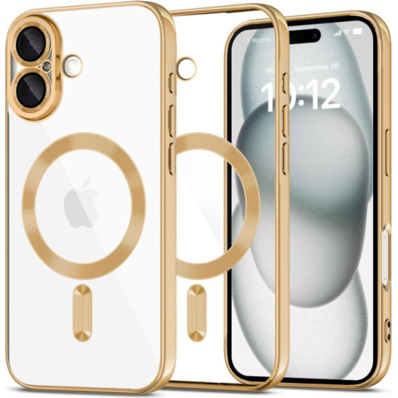 Tech-Protect Magflex Case Iphone 16 Shiny Gold Backcover - (TPMFIP16SG)
