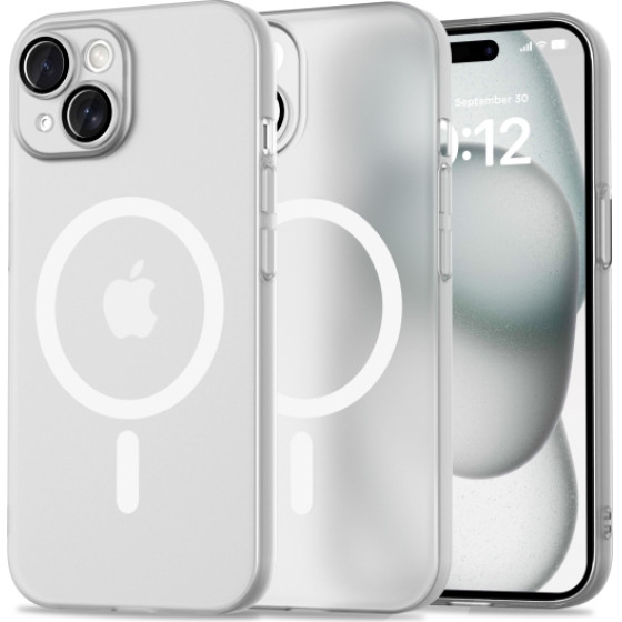 Tech-Protect Magslim Case Iphone 15 Matte White Backcover - (TPMSIP15MW)