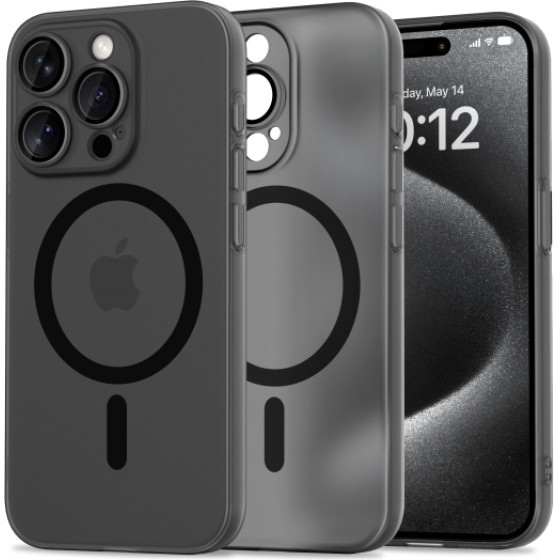Tech-Protect Magslim Case Iphone 15 Pro Matte Black Backcover - (TPMSIP15PMB)
