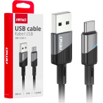 AMiO ������� �������� ��� ��������� ��������� ��� Usb Type A �� Usb Type C �� Led 3A 100CM ����� ���� - 1 ���. - (03923)