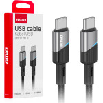AMiO ������� �������� ��� ��������� ��������� ��� Usb Type C �� Usb Type C �� Led 60W 200CM ����� ���� - 1 ���. - (03927)
