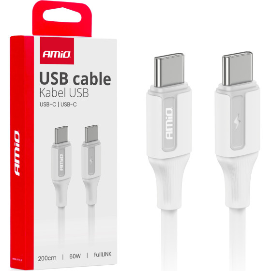 AMiO ������� �������� ��� ��������� ��������� ��� Usb Type C �� Usb Type C ��������� 60W 200CM ����� ���� - 1 ���. - (03921)