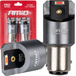AMiO �������� P21/5W BAY15d 12/24V 6.000K 2xSmd Led Full CAN-Bus ������� Pro Series - 2 ���. - (03596)