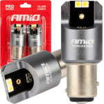 AMiO �������� P21/5W BAY15d 12/24V 6.000K 4xSmd Led CAN-Bus ����� Pro Series - 2 ���. - (03585)