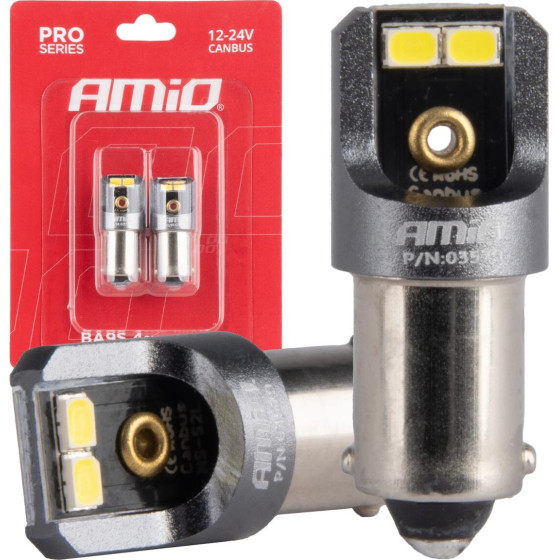 AMiO �������� T4W BA9s 12/24V 6.000K 4xSmd Led CAN-Bus ����� 2016 Pro Series - 2 ���. - (03579)