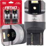 AMiO �������� W21/5W 7443 12/24V 6.000K 2xSmd Led Full CAN-Bus ����� Pro Series - 2 ���. - (03601)