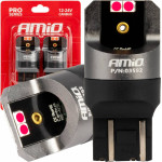 AMiO �������� W21/5W 7443 12/24V 6.000K 4xSmd Led CAN-Bus ������� Pro Series - 2 ���. - (03592)