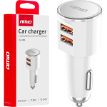 AMiO ��������� �������� 12/24V �� 2 ����� 2xUsb 17.5W 5V/3.4A ������ ���� - 1 ���. - (03888)