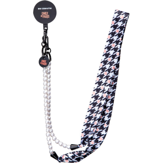 SBS Emily In Paris Universal Neck Strap Foulard For Phones 60cm Pied De Poule - (CMEMIPNCHAINF2)