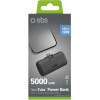 SBS Powerbank Mini 5000 Mah Type C 12W Black - (BB5000PLUGCK)