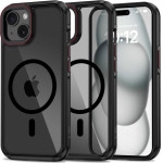Tech-Protect Maghybrid Case Iphone 15 Black Red Backcover - (TPMHIP15BR)
