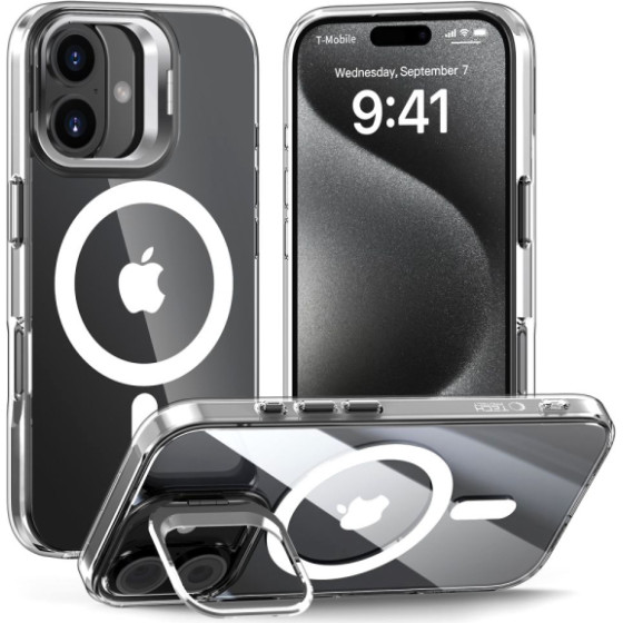 Tech-Protect Magstand Case Iphone 16 Clear Backcover - (TPMSIP16)