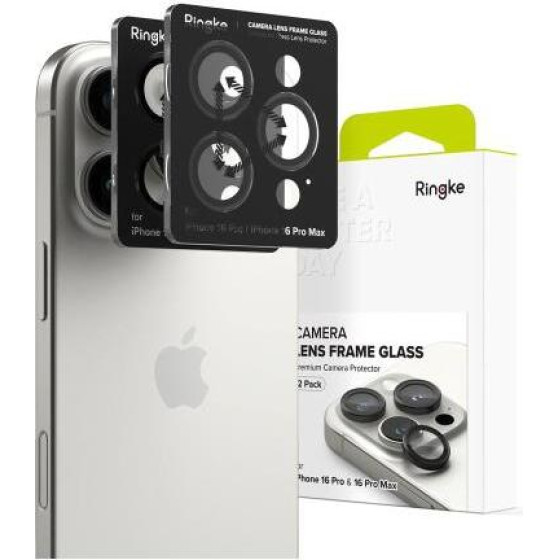 Ringke Tempered Glass Full Face Frame ��� ������� ������� Apple Iphone 16 Pro/ 16 Pro Max ����� (2 ���)