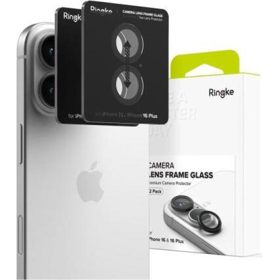 Ringke Tempered Glass Full Face Frame ��� ������� ������� Apple Iphone 16/ 16 Plus ����� (2 ���)