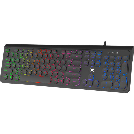 Lamtech Rainbow Wired Usb Keyboard With Round Keys - (LAM113058)