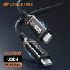 Cabletime ������� USB-C �� USB-C CT-USB4, 240W, 40Gbps, 8K/60Hz, USB4, 1m, ����� - (CT-USB4-AB1)