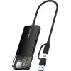 Cabletime Usb Hub 4x �����, 10Gbps, USB/USB-C �������, ����� - (CT-HUBT5-PB)