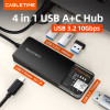 Cabletime Usb Hub 4x �����, 10Gbps, USB/USB-C �������, ����� - (CT-HUBT5-PB)